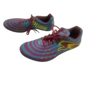 Puma TFX Track‎ Spikes Cleats Blue Red Yellow Mens 6 Womens 8.5